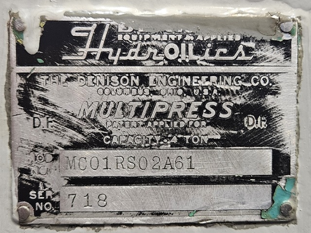 Denison 4 Ton Multipress Hydraulic Press